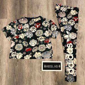 adidas flower outfit